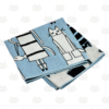Serviette de bain en gaze CAT IN NY couleur B(bleu)