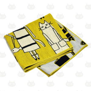 Serviette de bain en gaze CAT IN NY couleur Y(jaune)