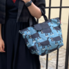 Foldable hand bag STARING CAT colour B(blue)