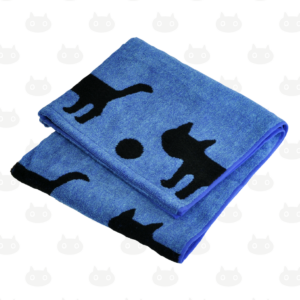 Serviette de bain SILHOUETTE CAT couleur B(bleu)