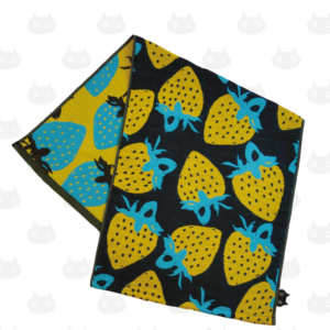 Serviette de gaze L STRAWBERRY couleur BK(noir)