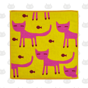 Serviette de gaze C EYELASH CAT couleur Y(jaune)